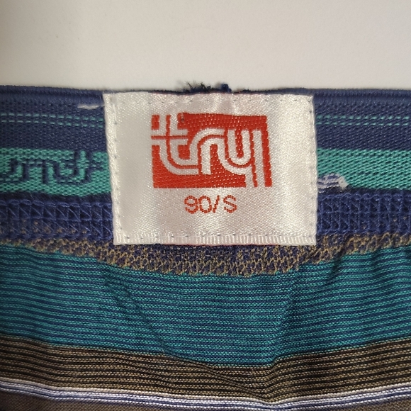 Vtg Rare Men's Multicolor Striped Briefs Sz Small - Picture 3 of 5